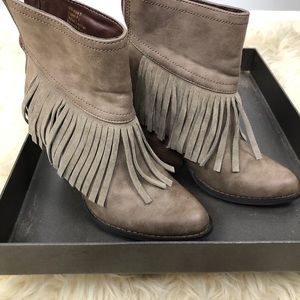 Fringe Ankle Booties by Very Volatile